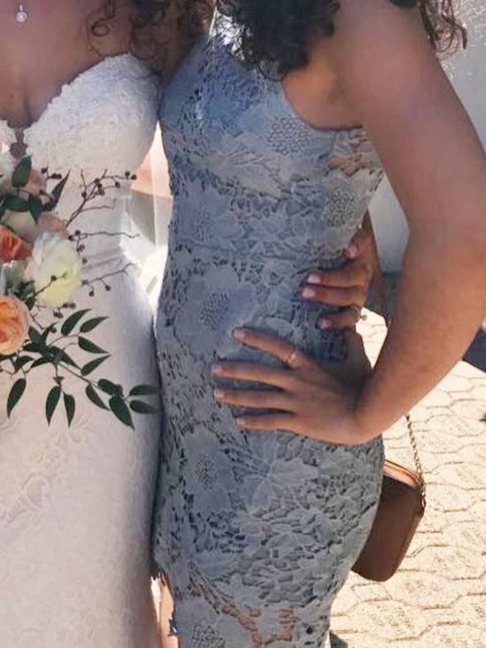 Astr the Label Sleeveless Lace Sheath Dress in Dusty Blue